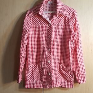 Vintage Red & White Gingham Shirt